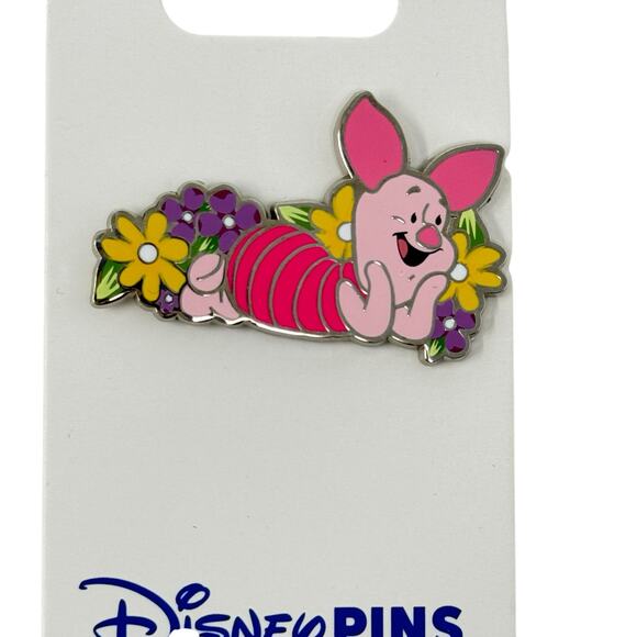 Disney Theme Park Winnie The Pooh Piglet Spring Flowers Collectable Trading Pin - Picture 2 of 5